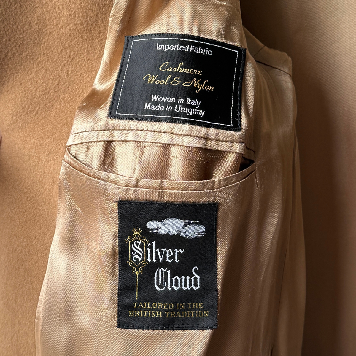 1960s Tan Cashmere Wool Overcoat