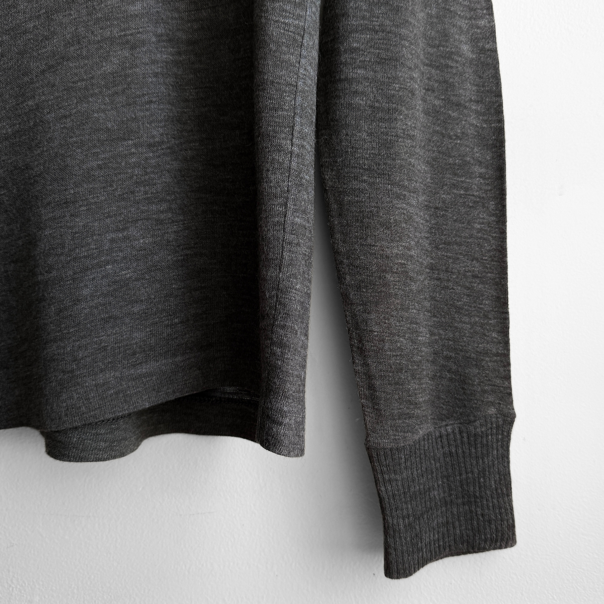 1960s Dark Grey Long Sleeve Polo Shirt