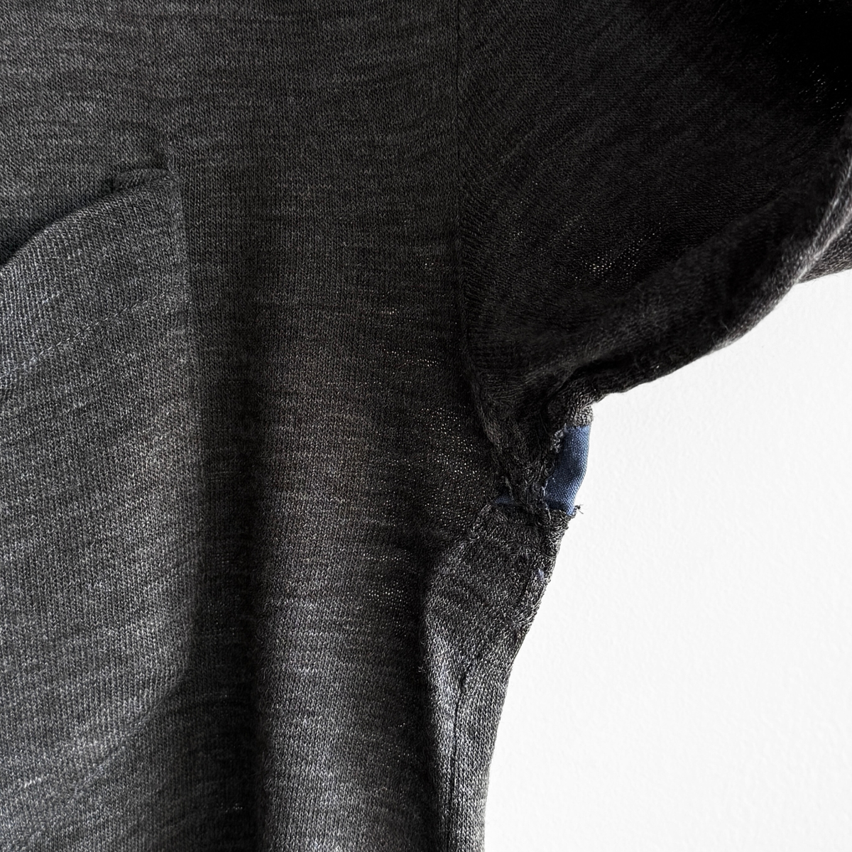 1960s Dark Grey Long Sleeve Polo Shirt