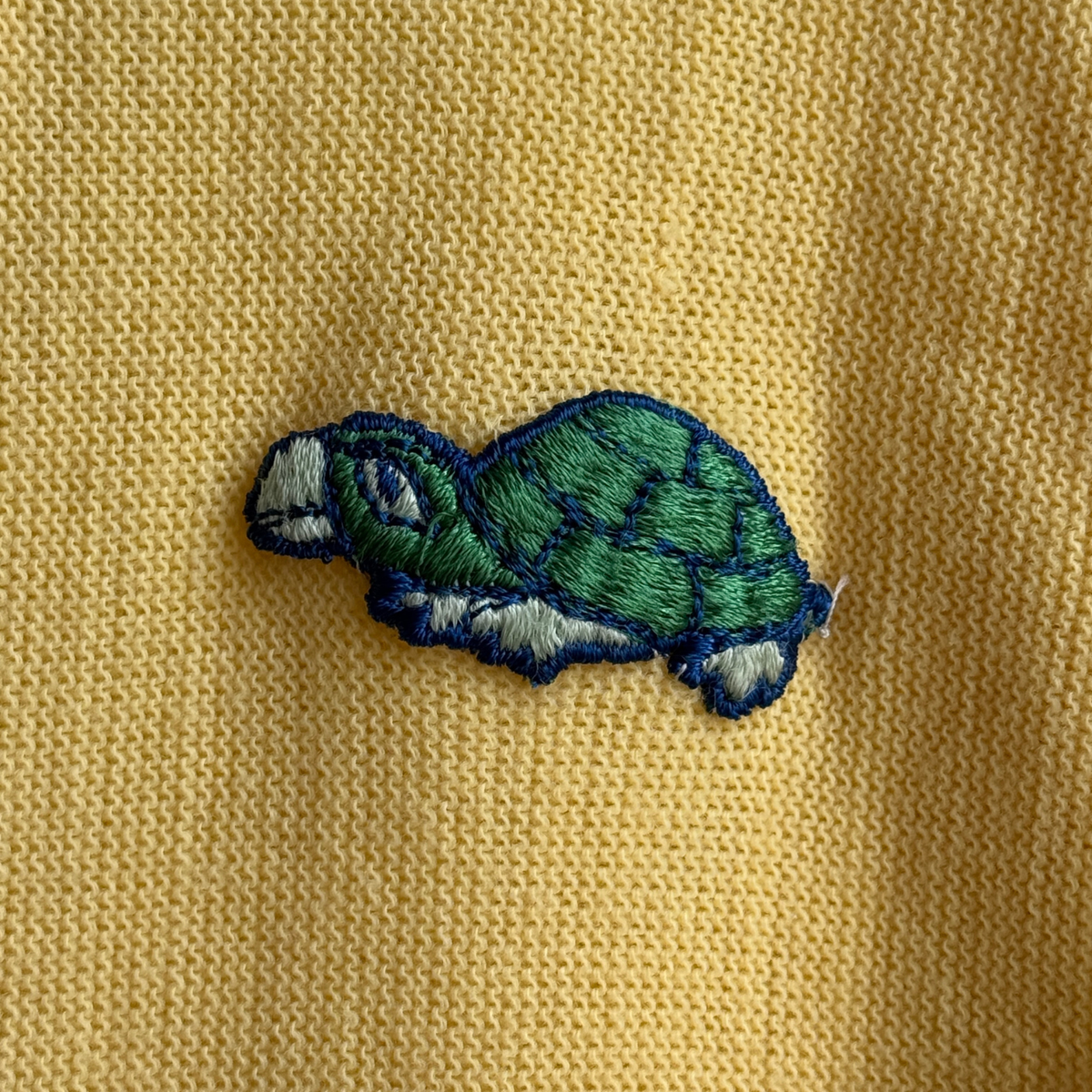 1980s Yellow Acrylic Knit Cardigan