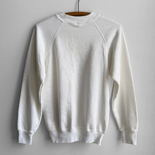 1980s White Raglan Sweatshirt