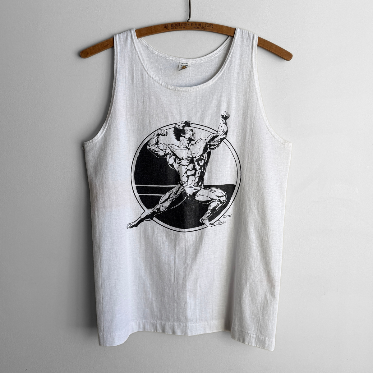 1985 Bodybuilder Pose Graphic Muscle Tank