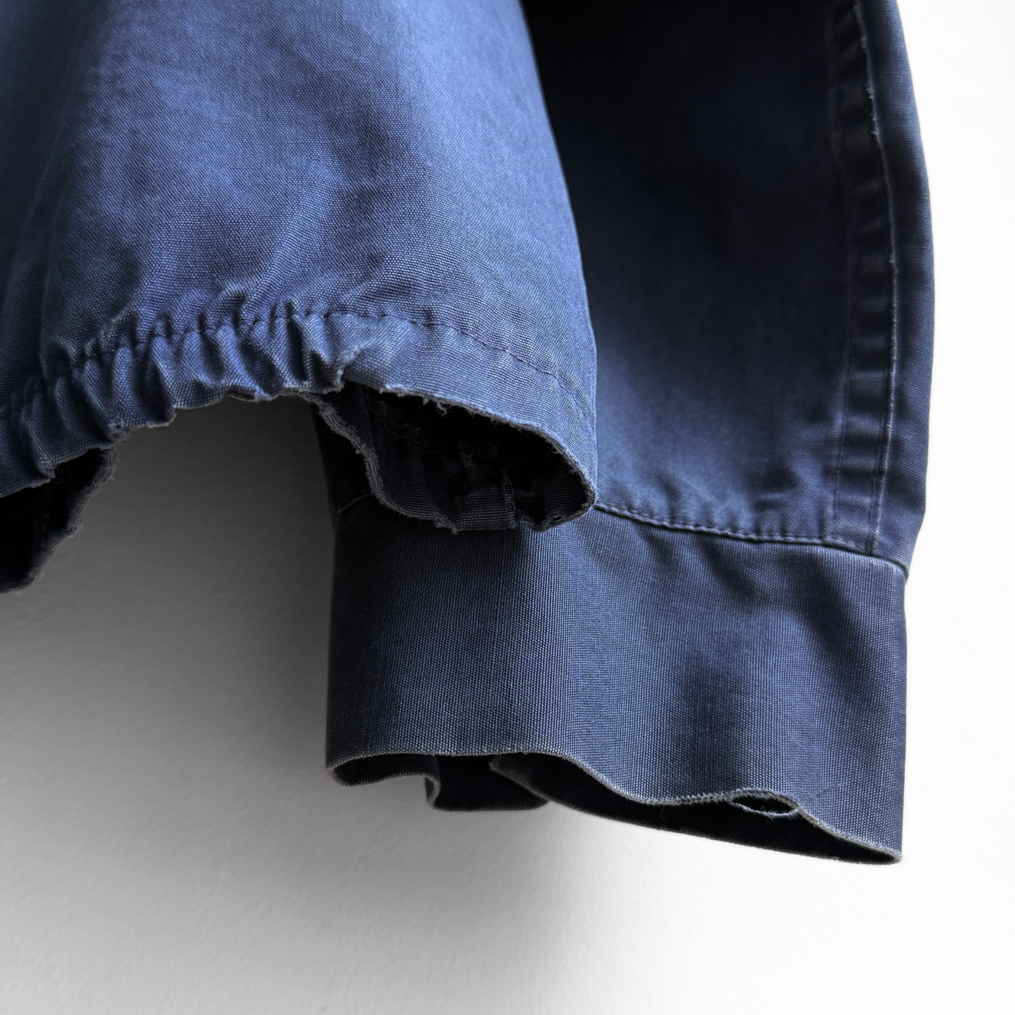 1950s Distressed Navy Blue Cotton Work Jacket