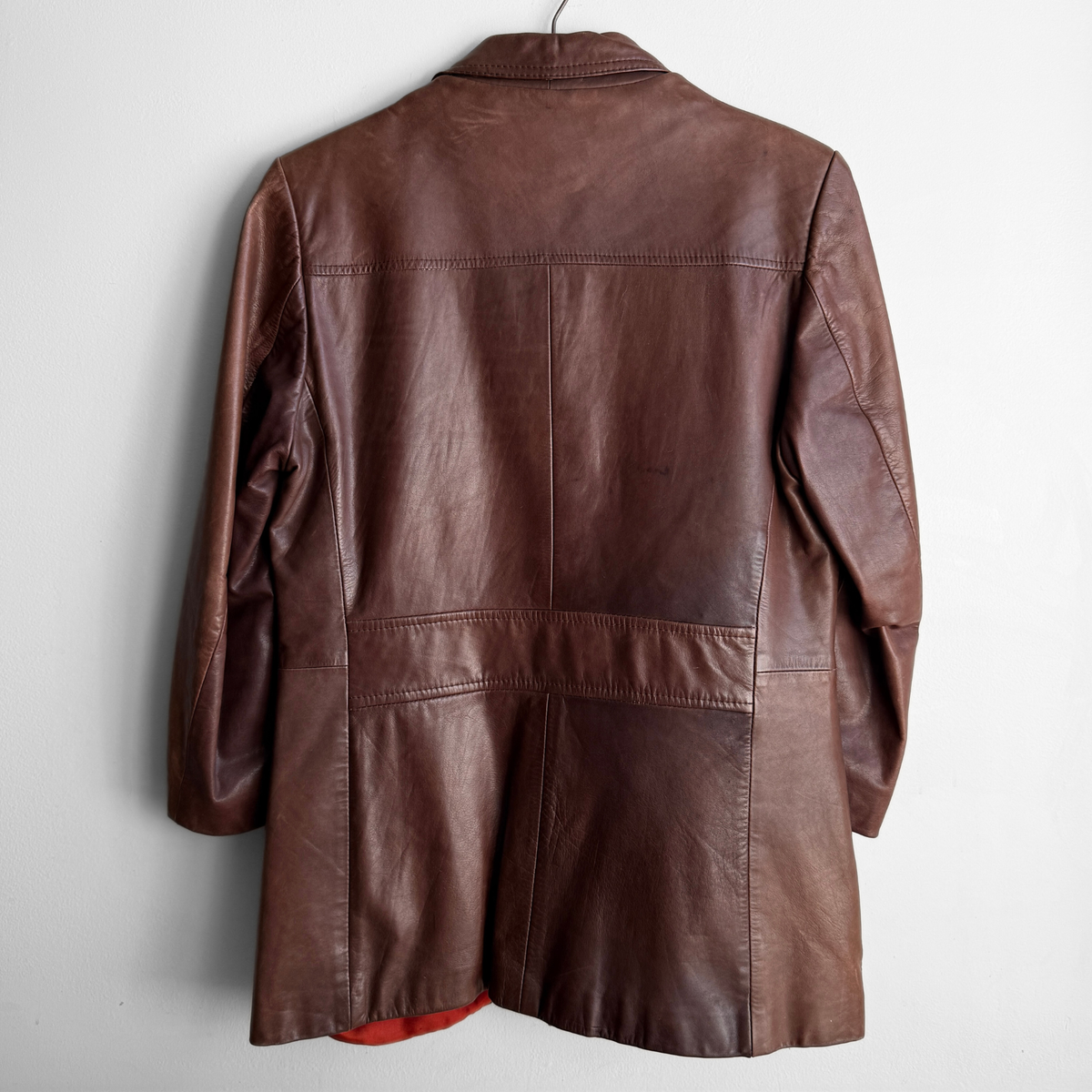 1970s Brown Leather Blazer Jacket
