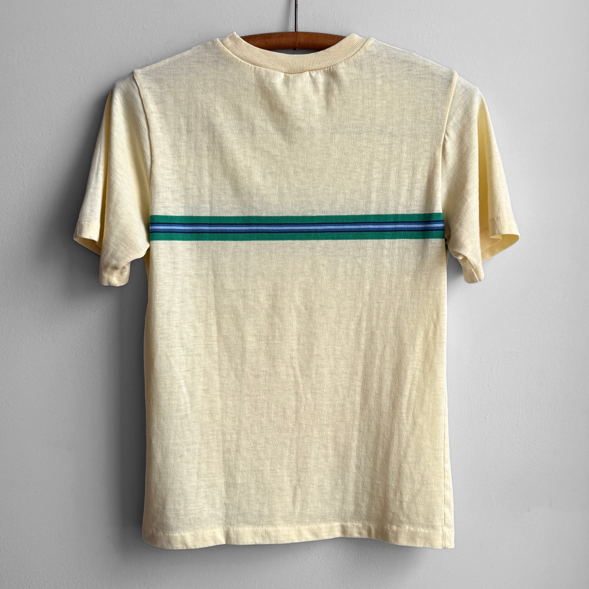 1980s Yellow Striped Mickey Tee