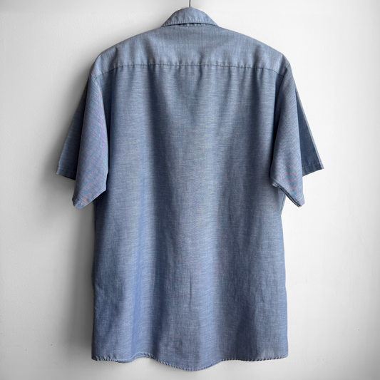 1980s Blue Chambray Work Shirt