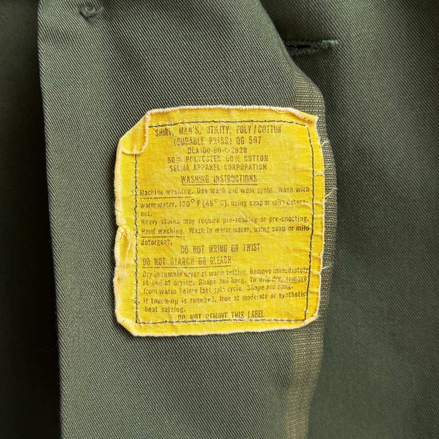 1980s U.S. Army OG-507 Durable Fatigue Shirt