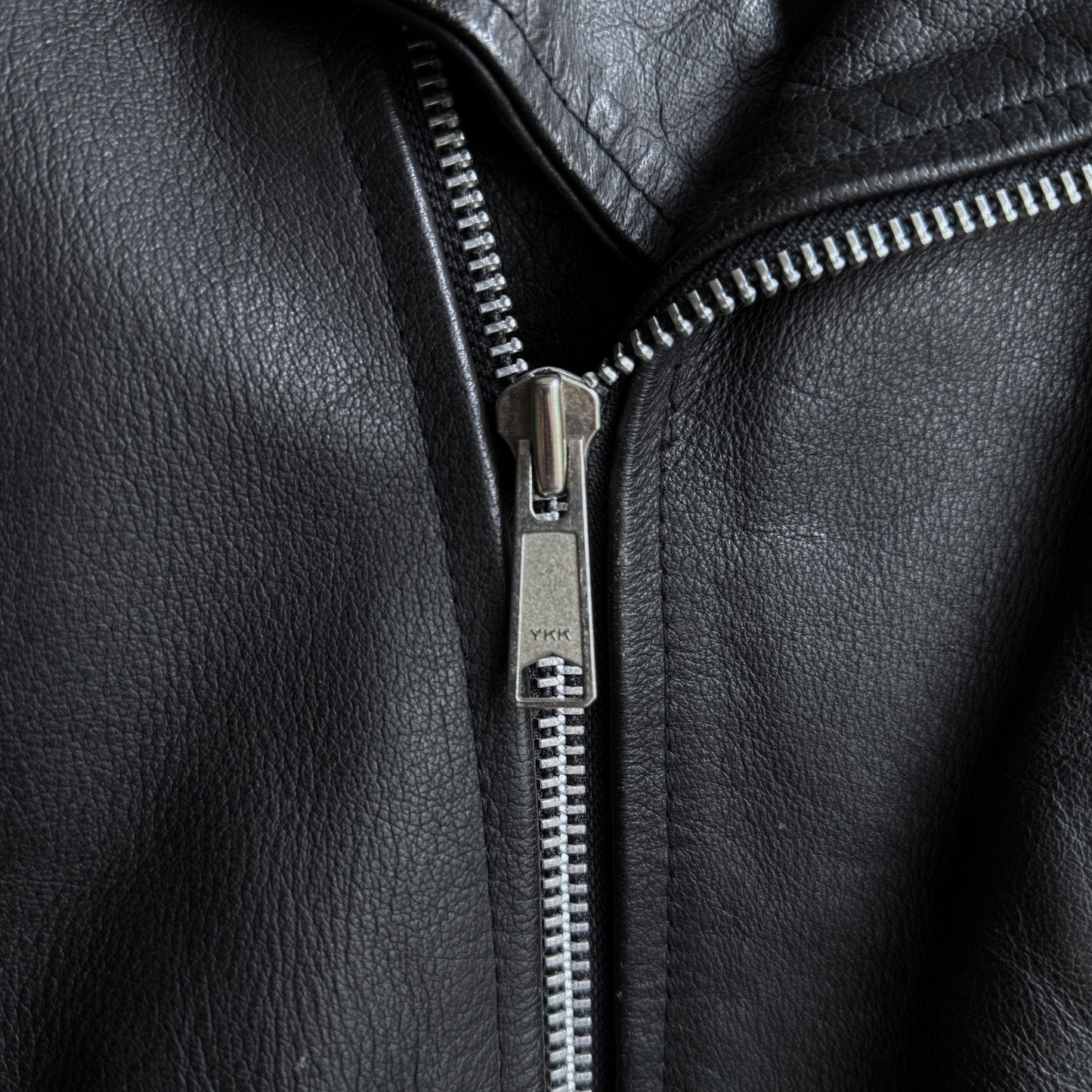 1990s Black Leather Motorcycle Jacket