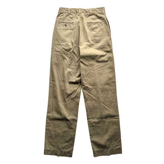 1970s U.S. Army Khaki Chino Trousers (28)