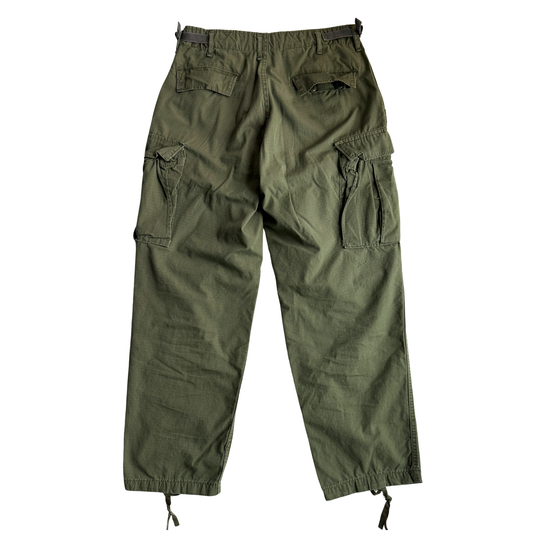 1970s U.S. Army OG 107 Rip-Stop Cargo Fatigue Pants (31)
