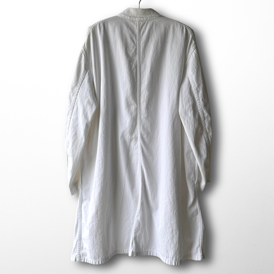 1960s White Cotton Twill Lab Coat