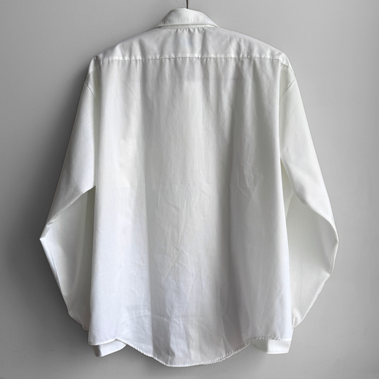 1960s White Broadcloth Dress Shirt