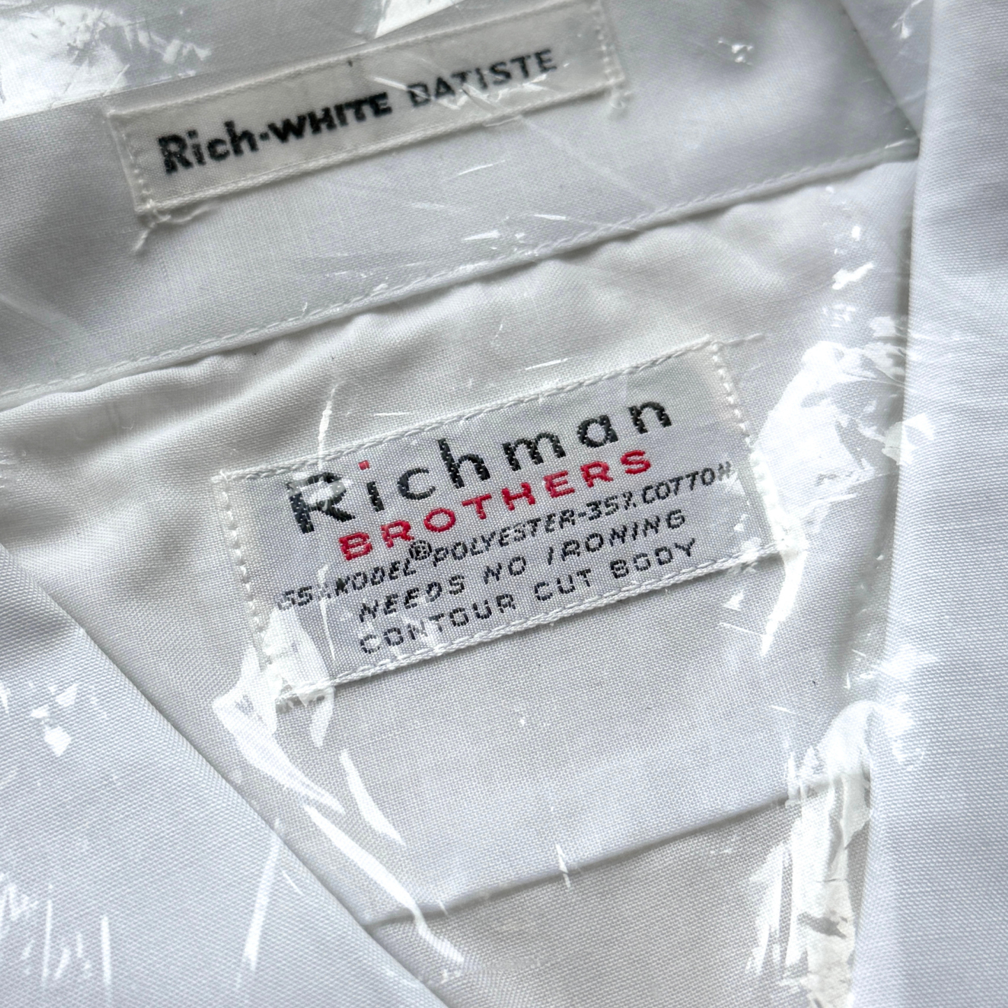 1960s Rich White Sport Shirt