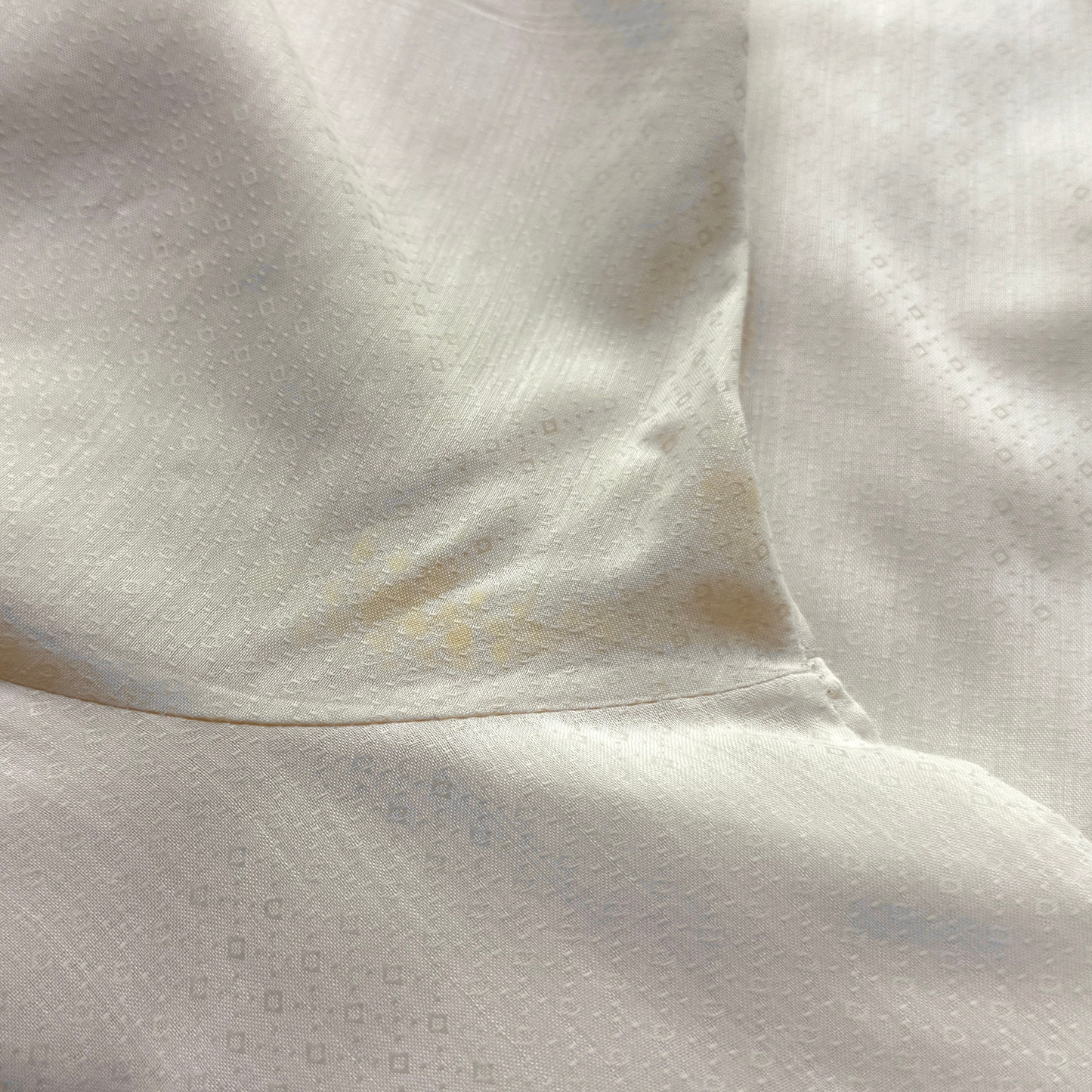 1970s Light Yellow Monogram Print Sport Shirt