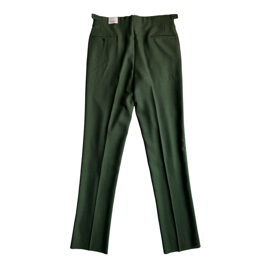 1960s Green Sharkskin Dress Pants (35)