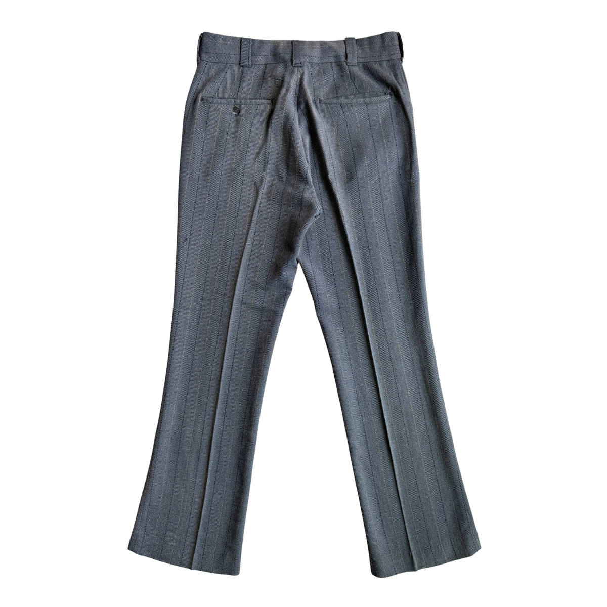 1970s Grey Striped Mod Pants (31)