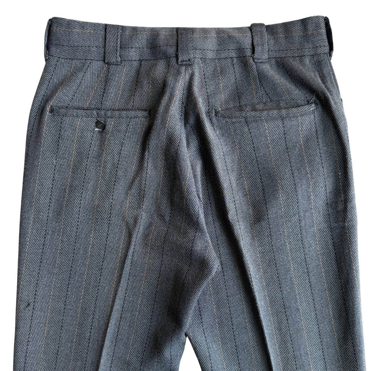 1970s Grey Striped Mod Pants (31)