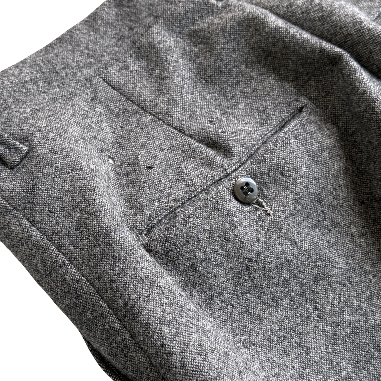 1950s Dark Grey Speckled Wool Dress Pants (30)