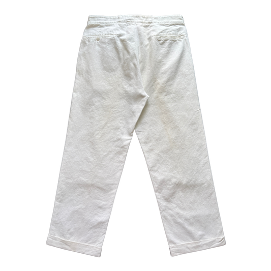 1940s White Sanforized Cotton Work Pants (33)