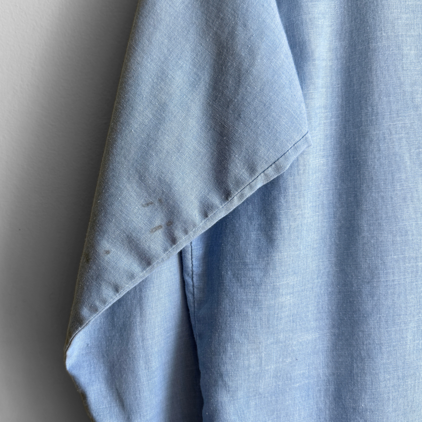 1970s Blue Chambray Western Shirt