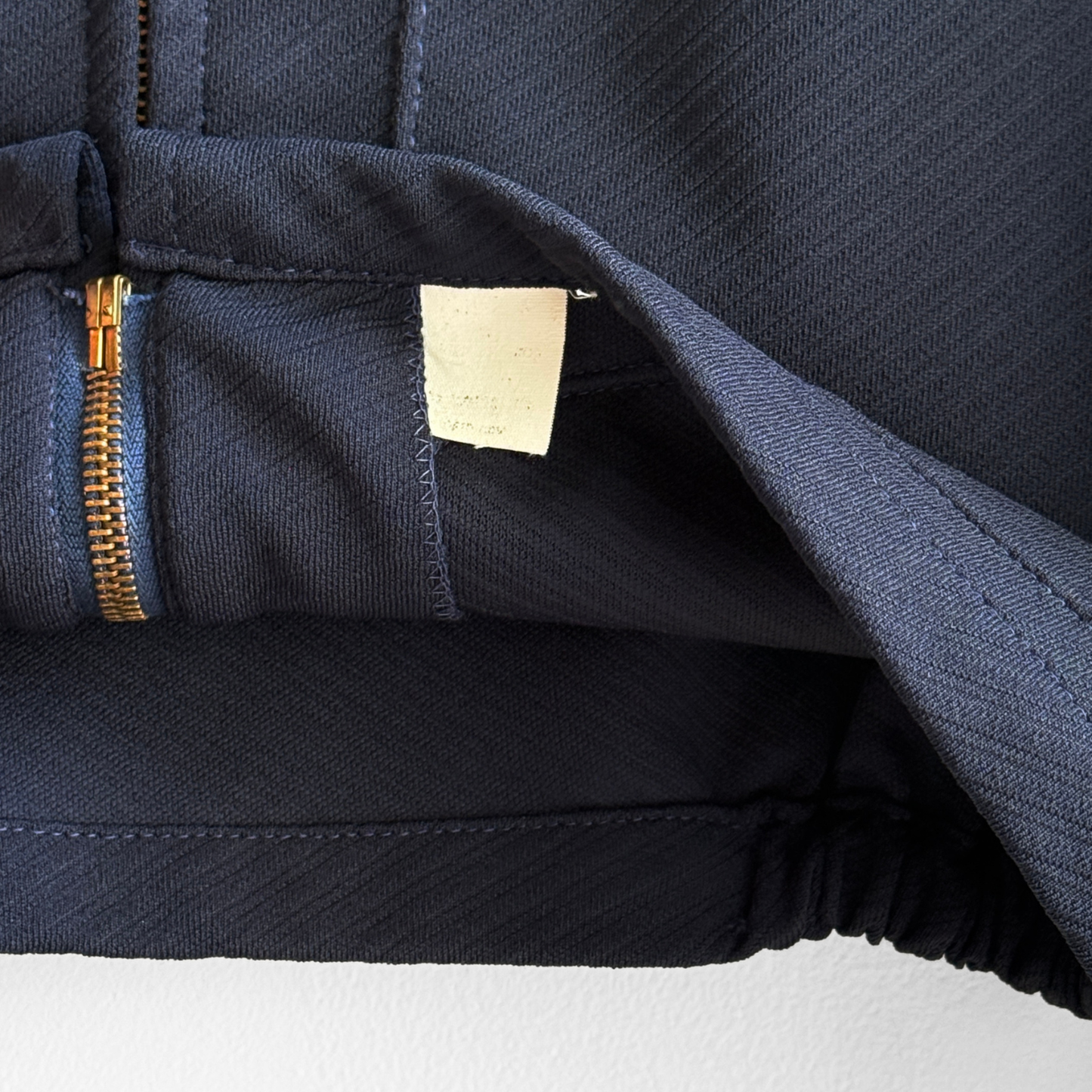 1960s Navy Blue Zepel Double Knit Drizzler Jacket