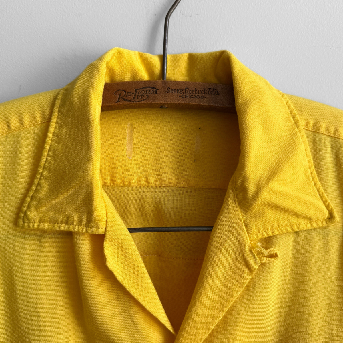 1960s MoorMan's Feed Yellow Rayon Shirt