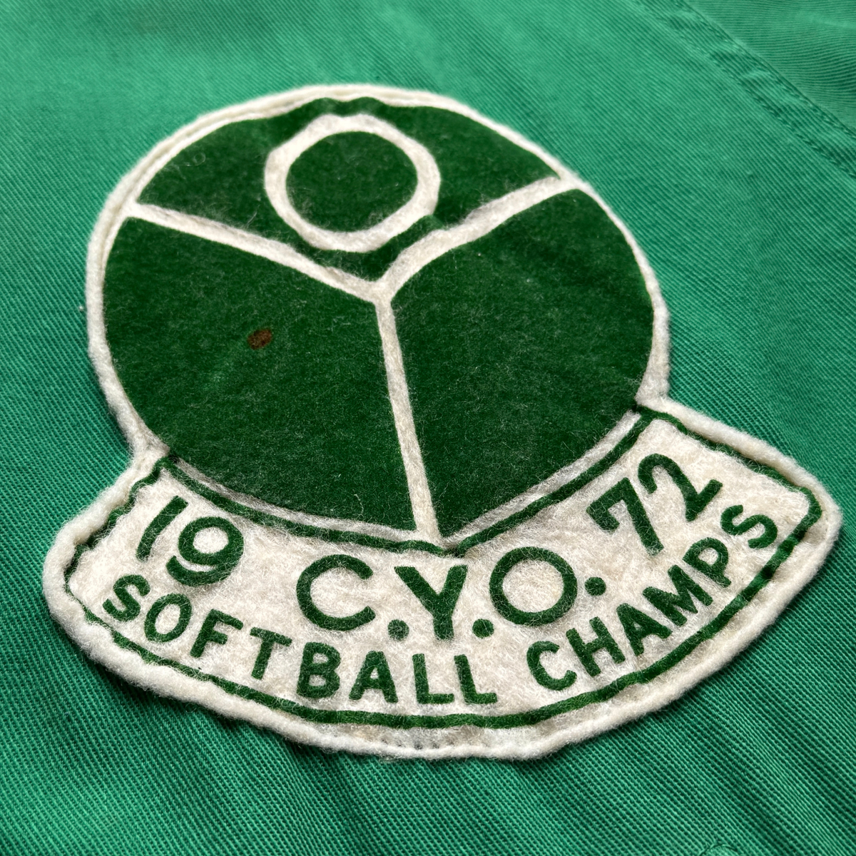 1972 CYO Softball Green Bomber Jacket
