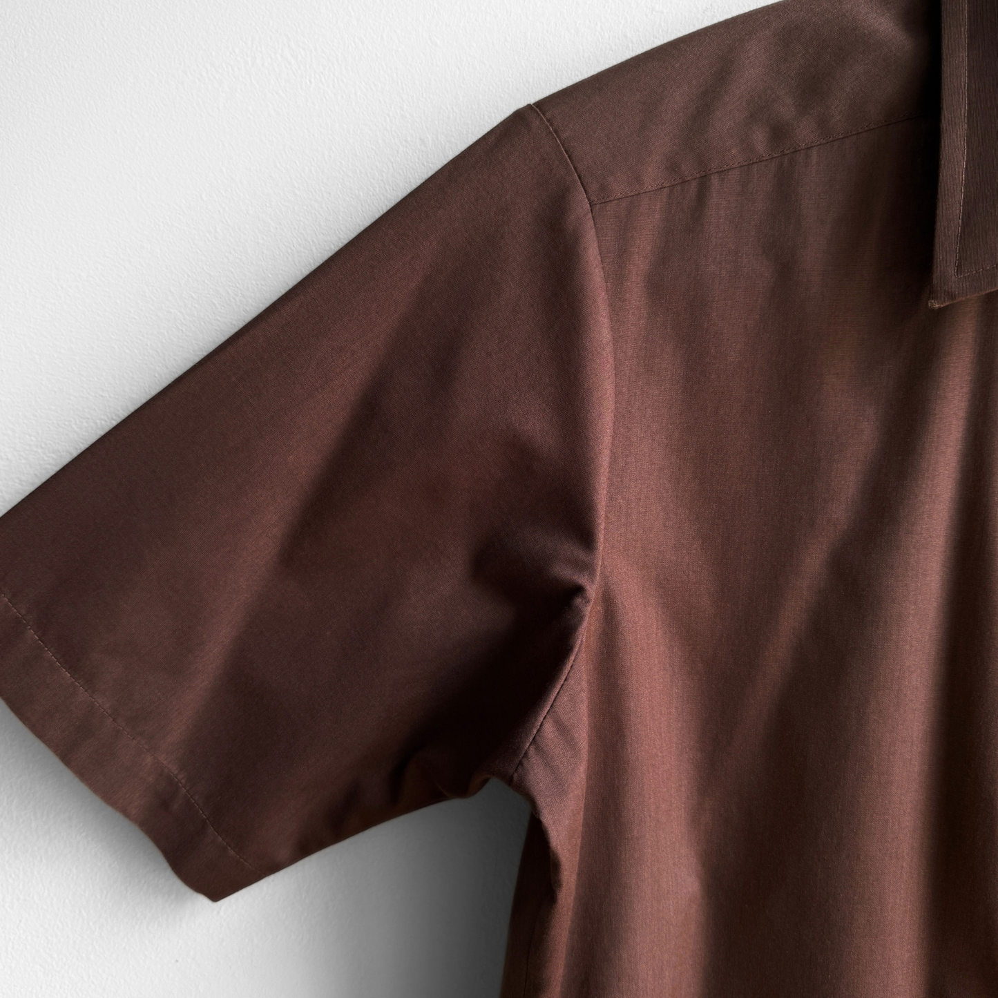1970s Dark Brown Dress Shirt
