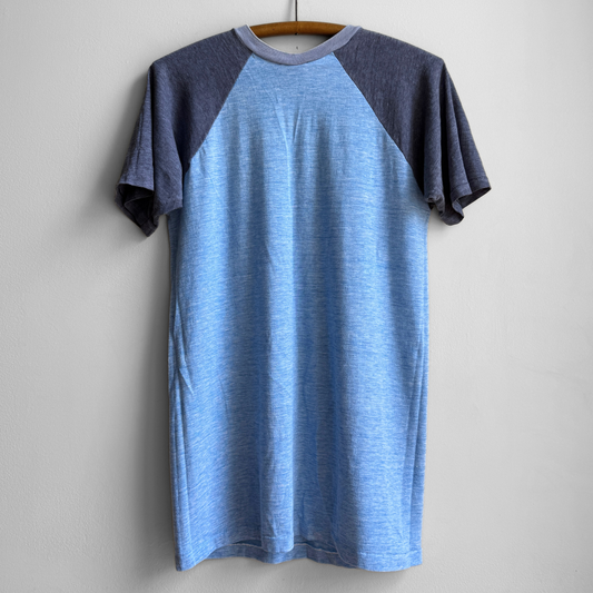 1970s Michigan Wolverines Blue Raglan Tee