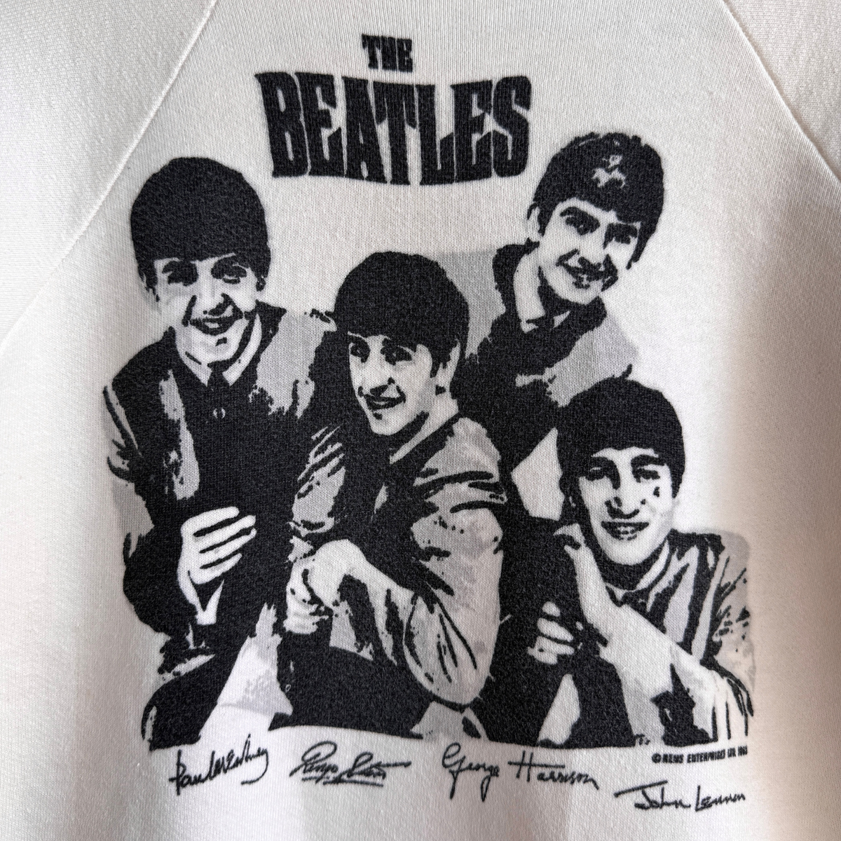1960s The Beatles Nems Enterprise White Sweatshirt