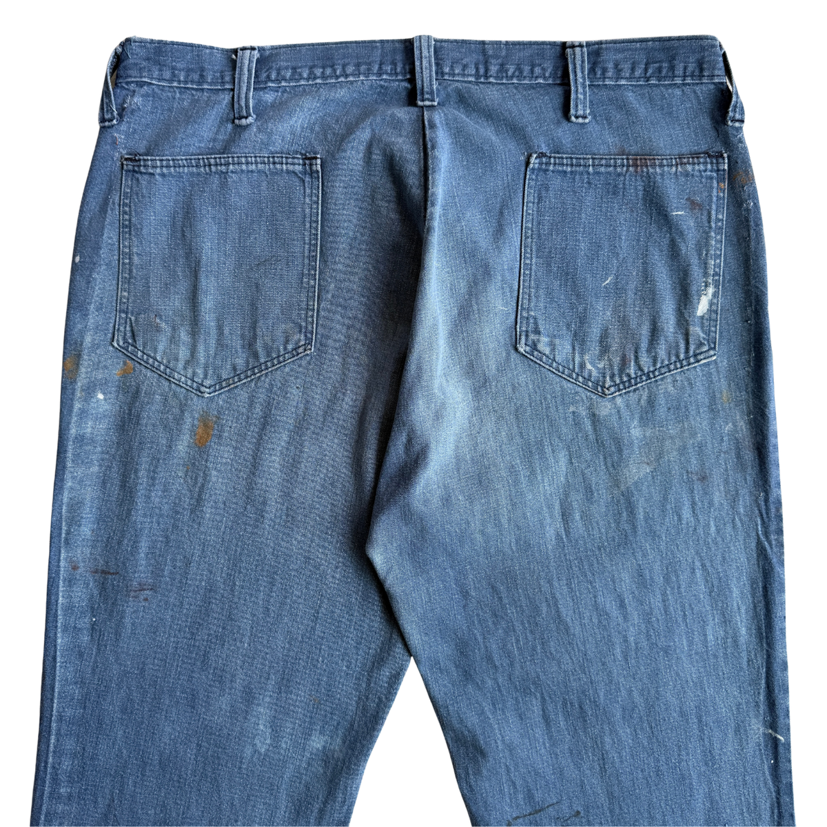 1970s Faded Blue Seafarer Denim Jeans (33)