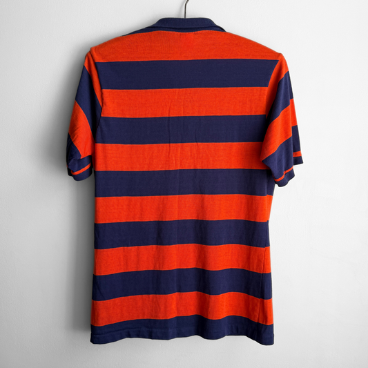1970s University of Illinois Striped Polo Shirt
