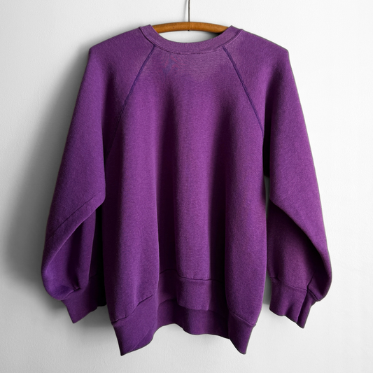 1980s Purple Raglan Sweatshirt