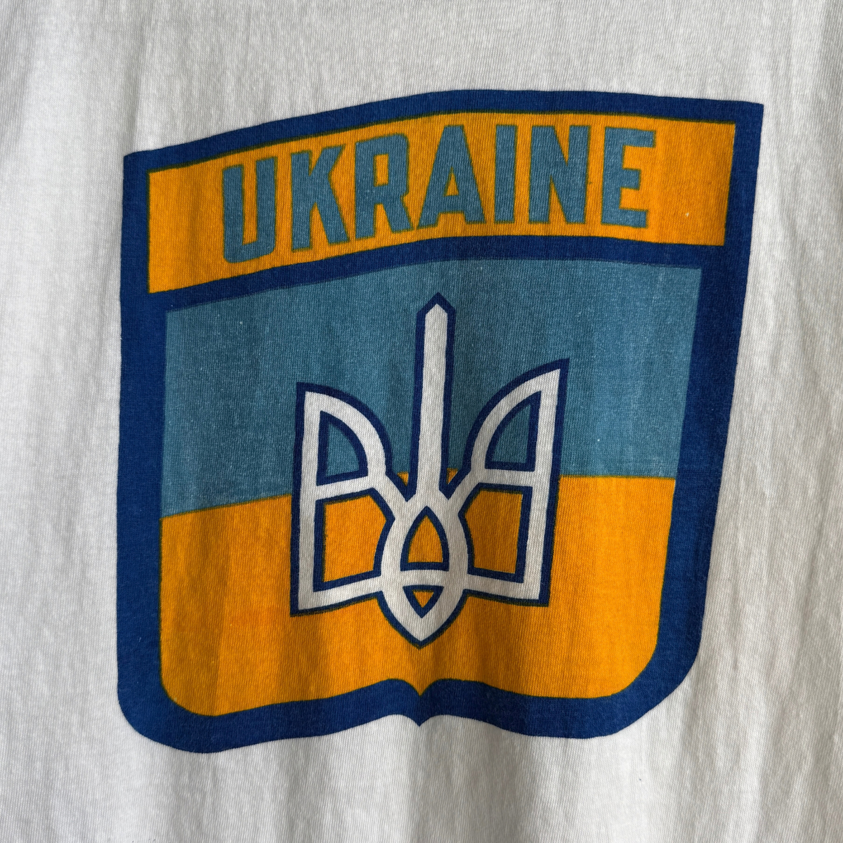 1970s Ukraine Trident Emblem Ringer Tee