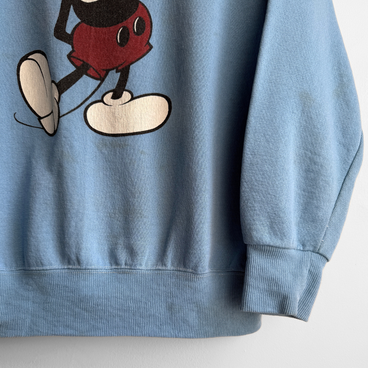 1970s Mickey Mouse Blue Raglan Sweatshirt