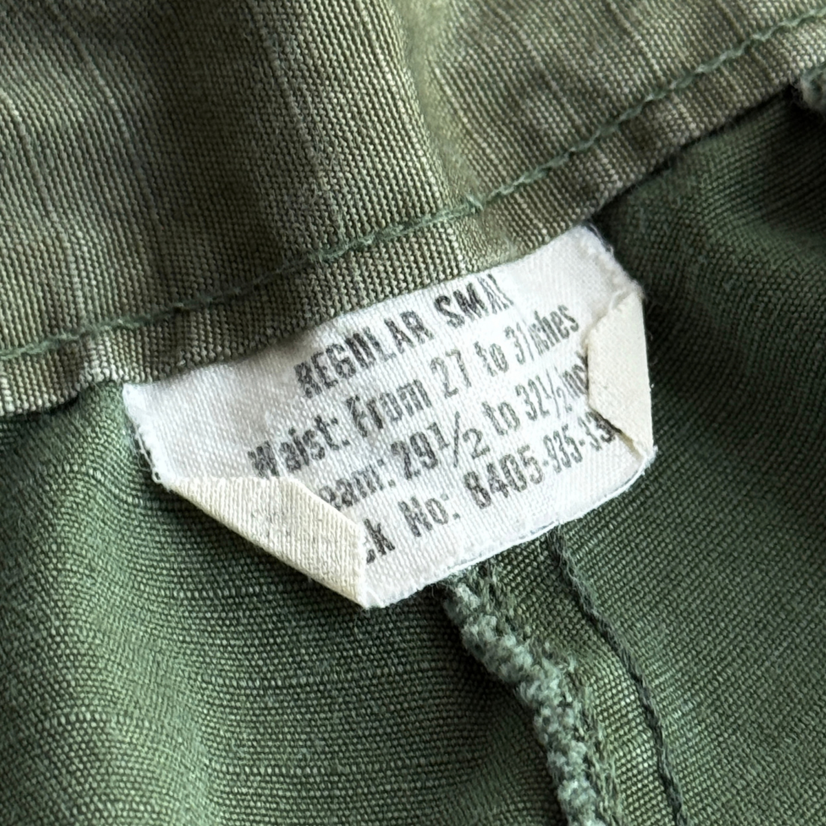 1960s U.S. Army OG 107 Ripstop Tropical Combat Pants (29)