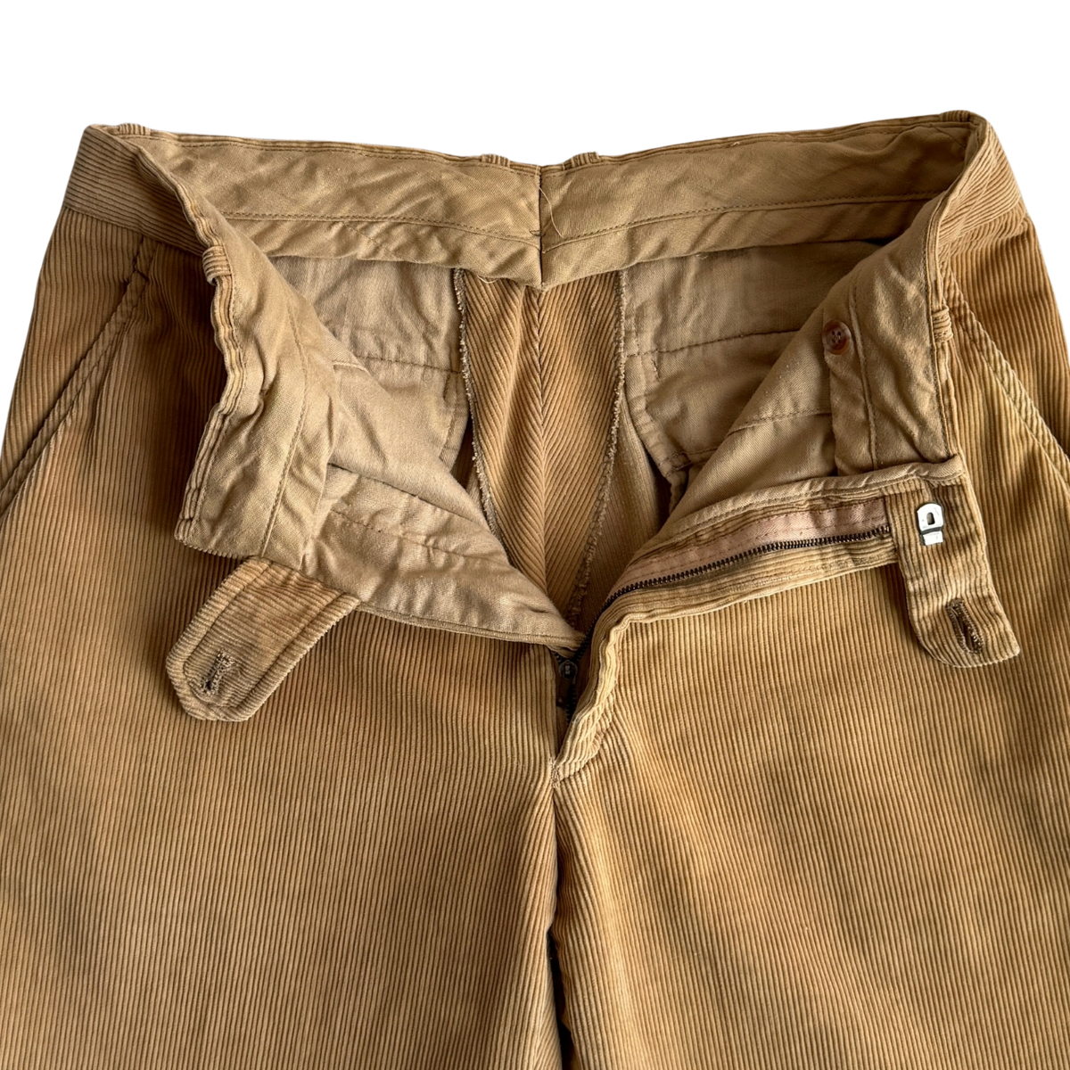 1960s Tan Corduroy Dress Pants (29)