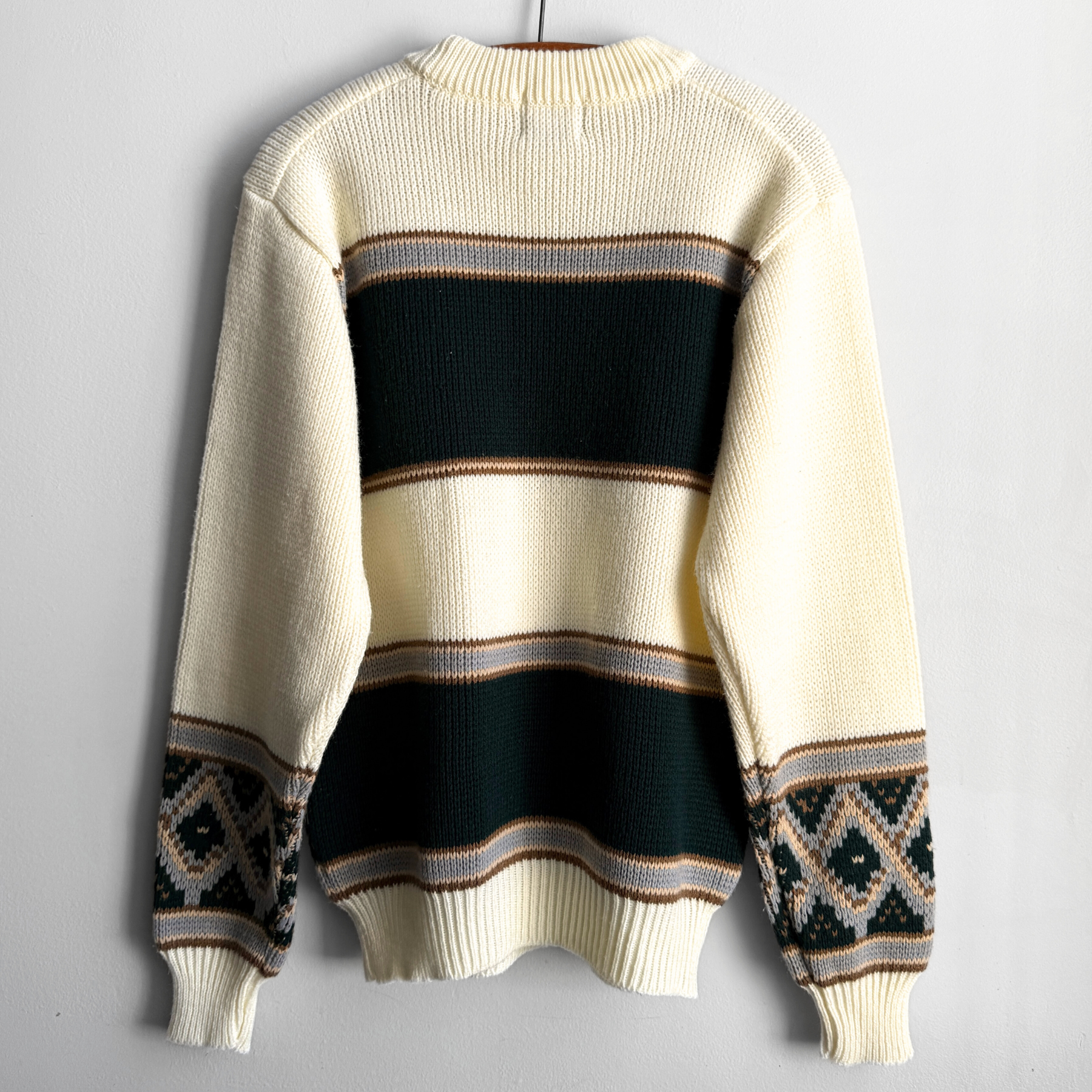 1970s Geometric Knit Mock Neck Sweater  - Shop ThreadCount Vintage Co.