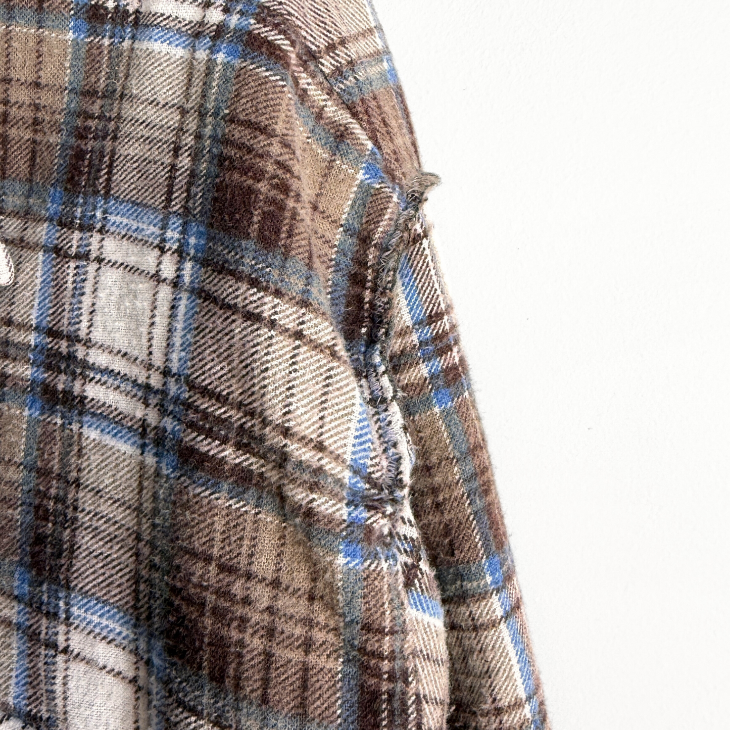1970s Brown & White Quilted Plaid Flannel Shirt - Shop ThreadCount Vintage Co.