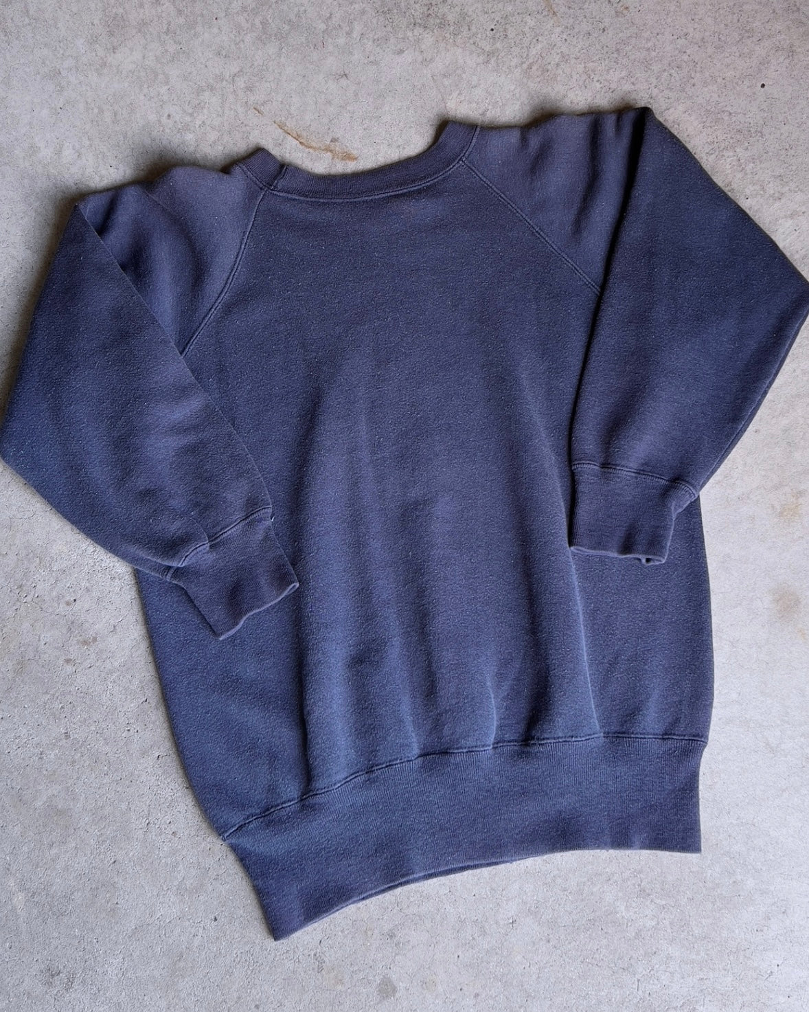 1960s Illinois Tech Blue Flock Print Crewneck Sweatshirt  - Shop ThreadCount Vintage Co.