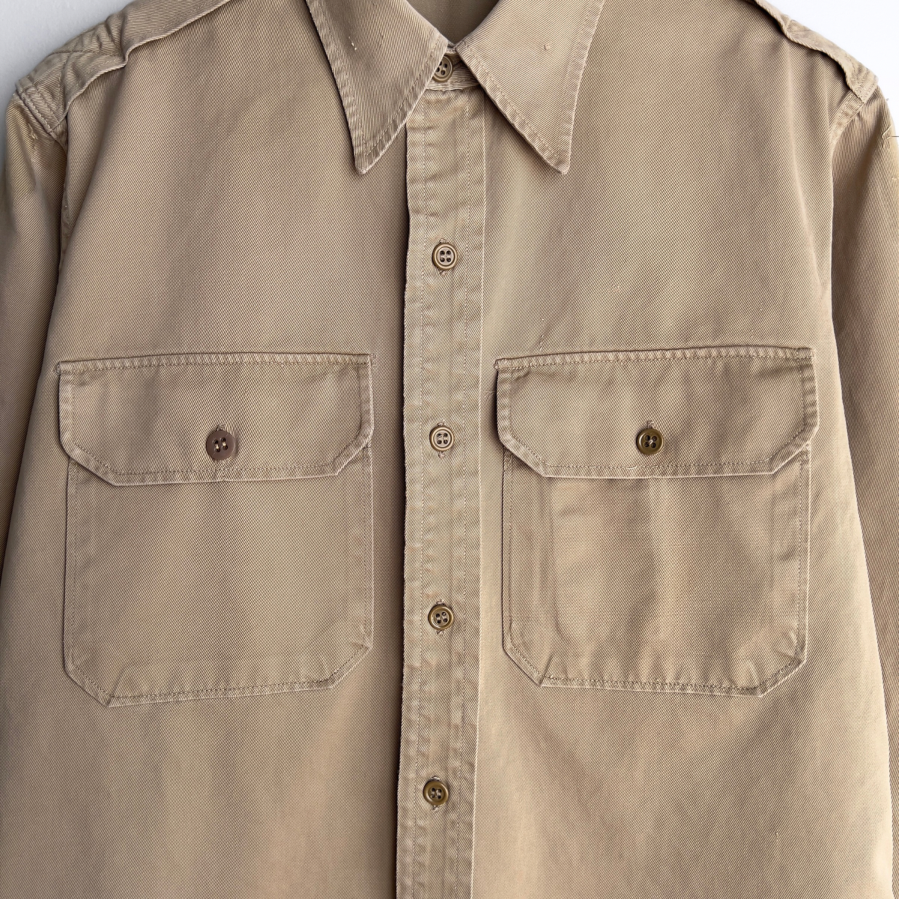 1960s U.S. Air Force Uniform Cotton Twill Shirt  - Shop ThreadCount Vintage Co.
