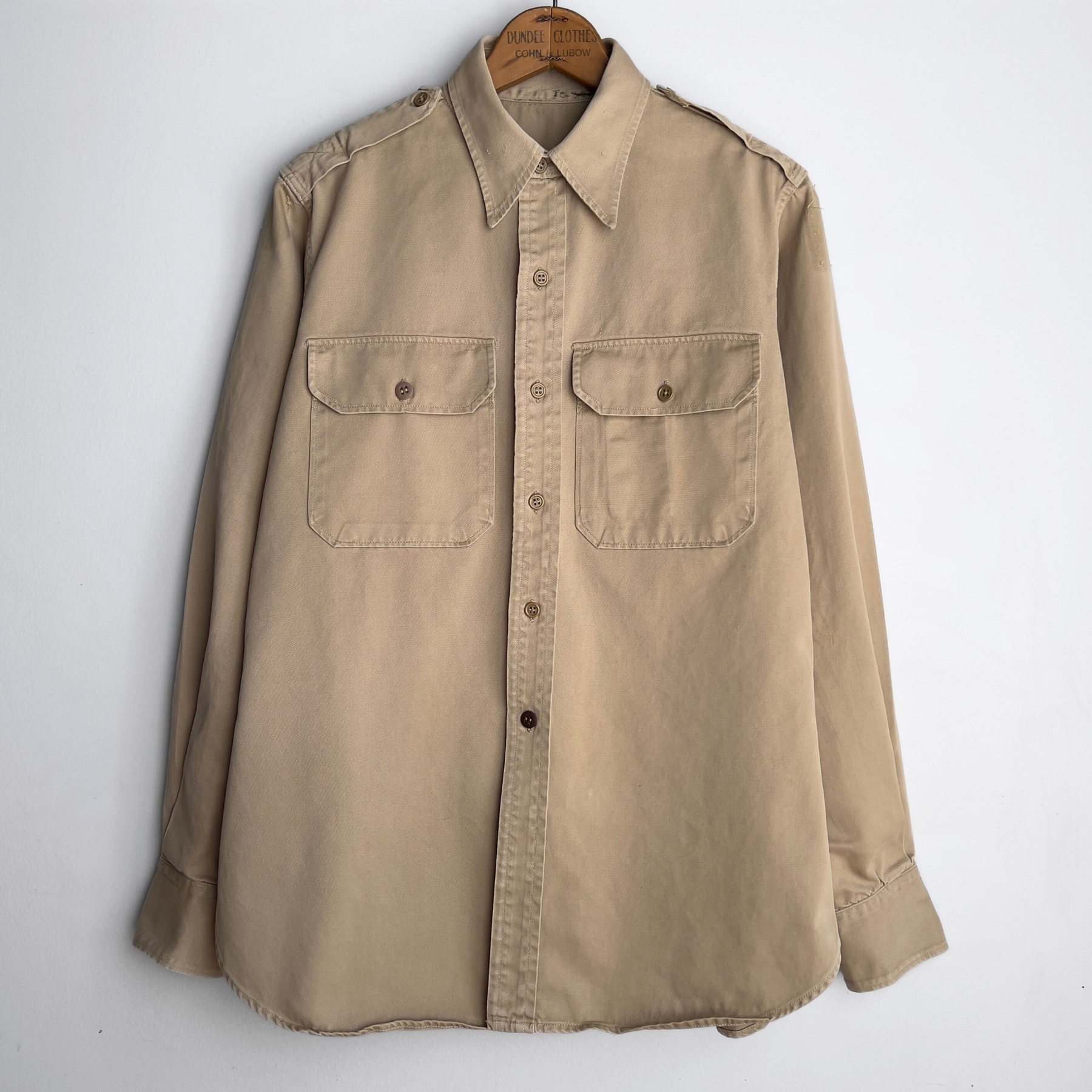 1960s U.S. Air Force Uniform Cotton Twill Shirt  - Shop ThreadCount Vintage Co.