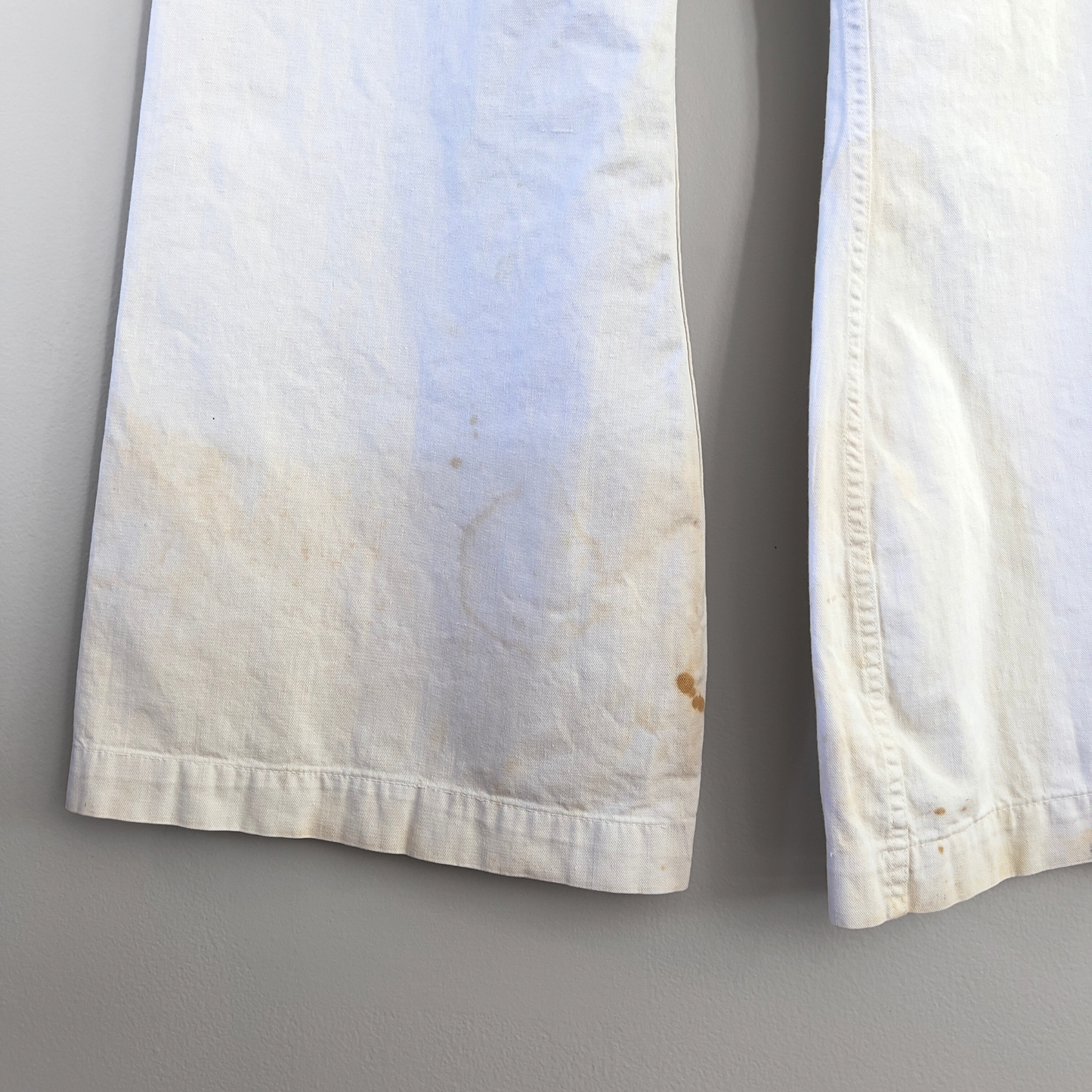 1950s U.S. Navy White Cotton Sailor Uniform Pants  - Shop ThreadCount Vintage Co.