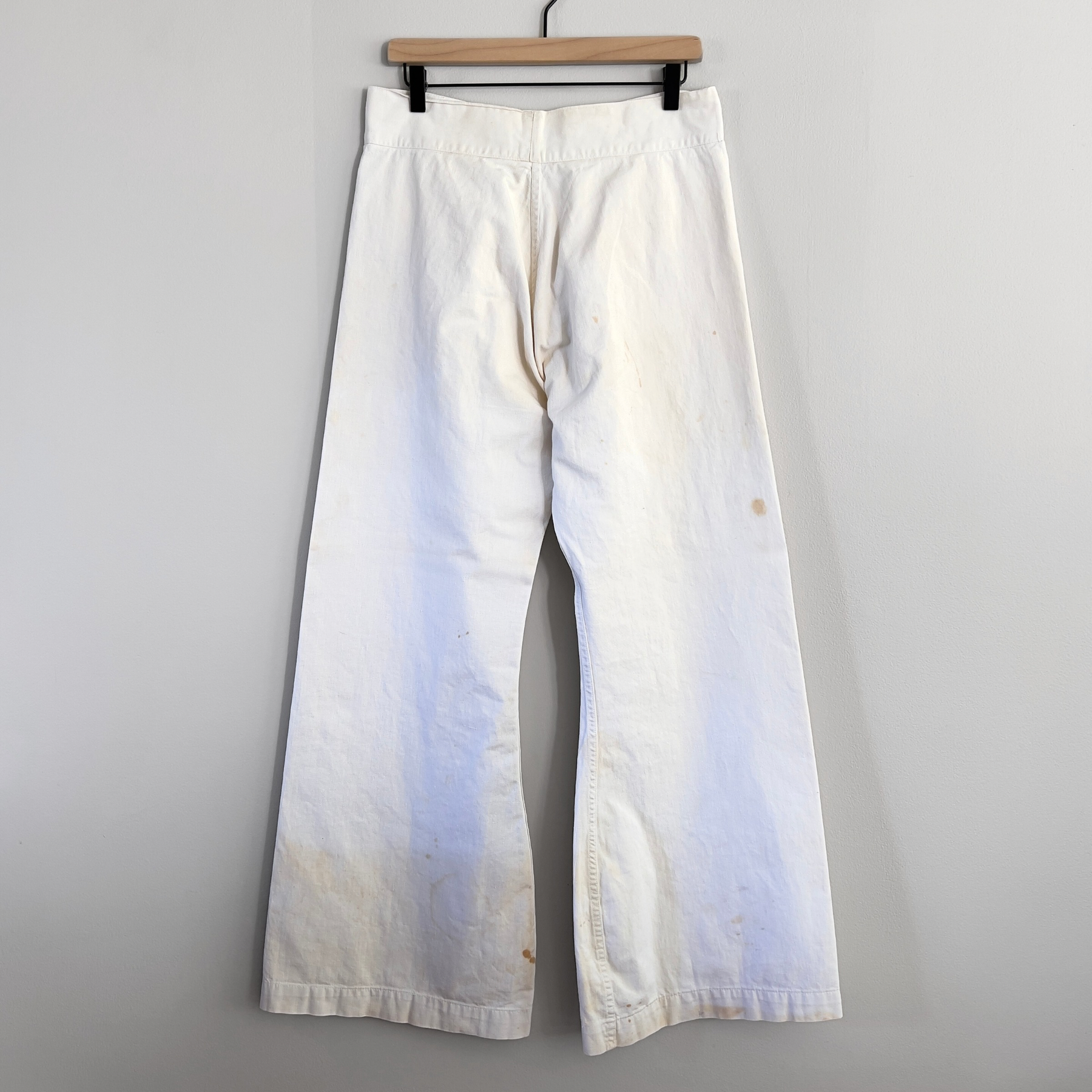 1950s U.S. Navy White Cotton Sailor Uniform Pants  - Shop ThreadCount Vintage Co.