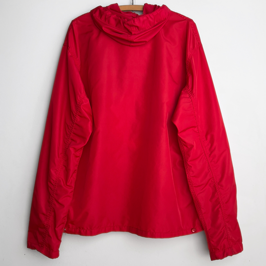 1960s Red Hooded Pullover Windbreaker Jacket  - Shop ThreadCount Vintage Co.