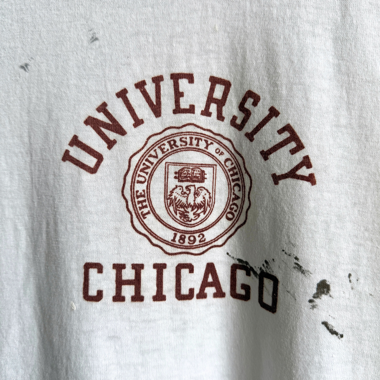 Vintage 1980s University of Chicago Faded Ringer Tee - Shop ThreadCount Vintage Co.