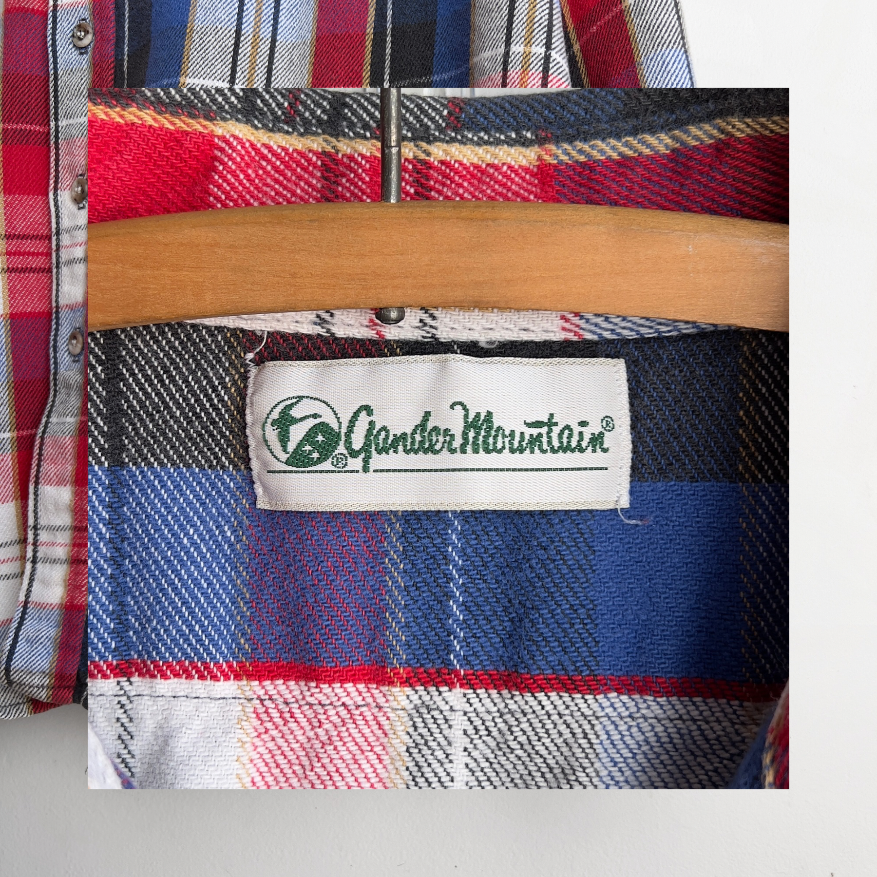 1980s Blue & Red Heavy Cotton Plaid Flannel Shirt  - Shop ThreadCount Vintage Co.