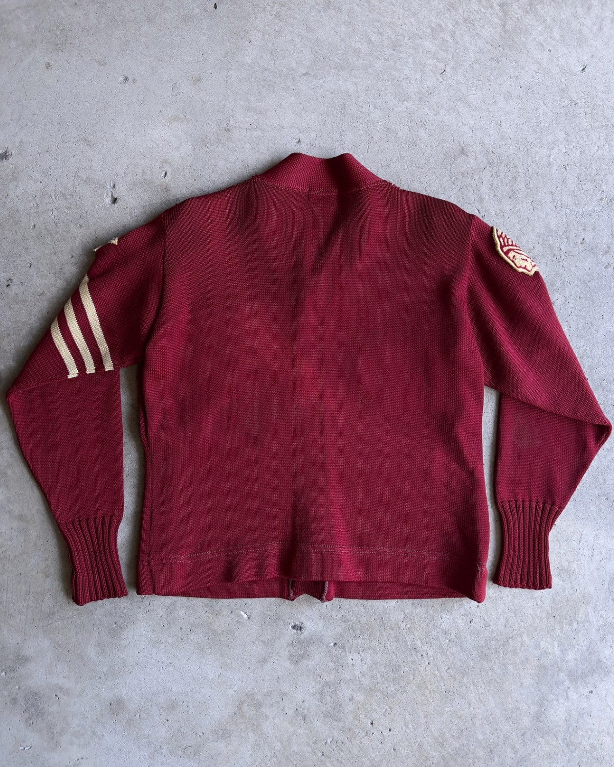 1940s K.V.C. Football Champions Letterman Cardigan  - Shop ThreadCount Vintage Co.