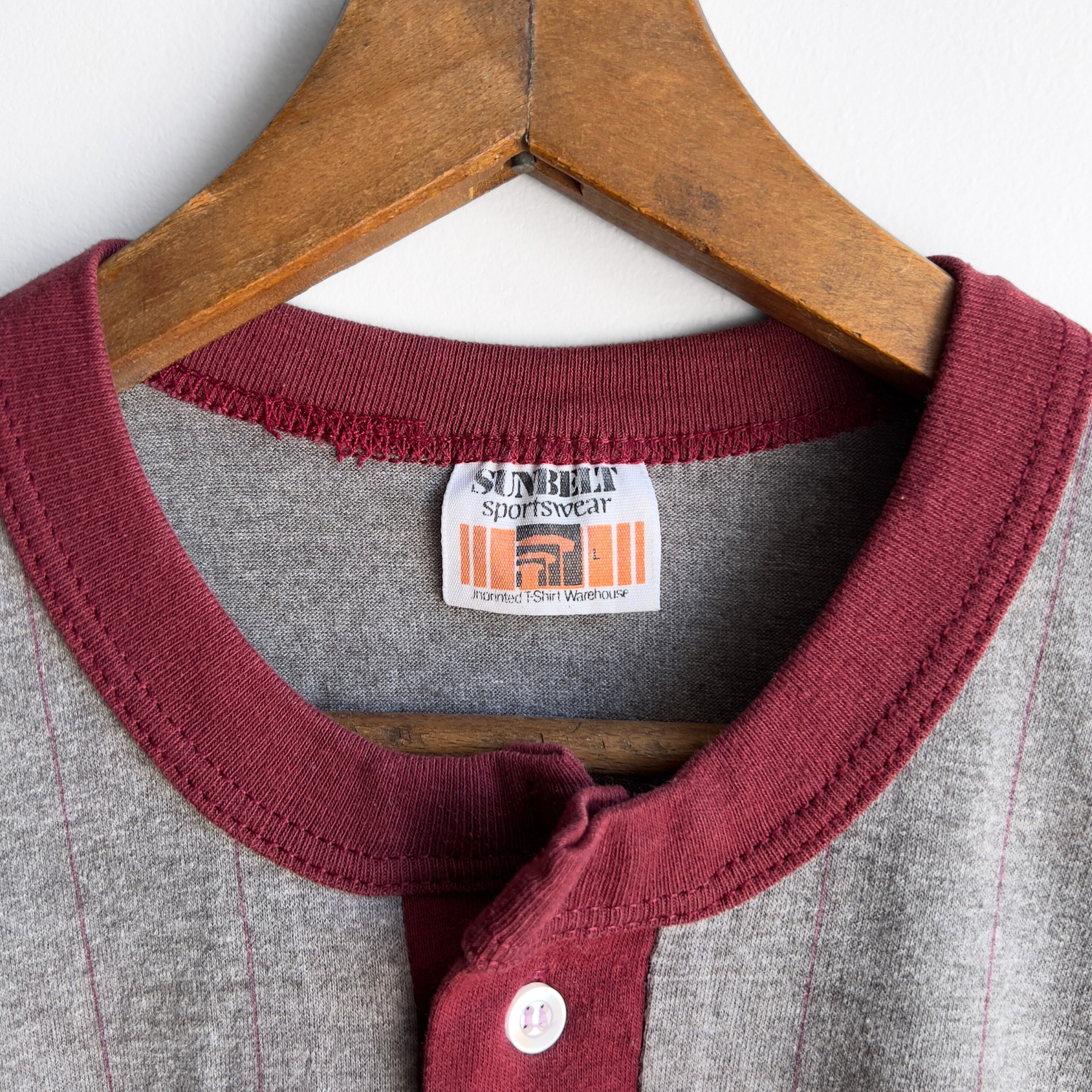 1980s The Last Great Act of Defiance Burgundy Raglan Tee  - Shop ThreadCount Vintage Co.