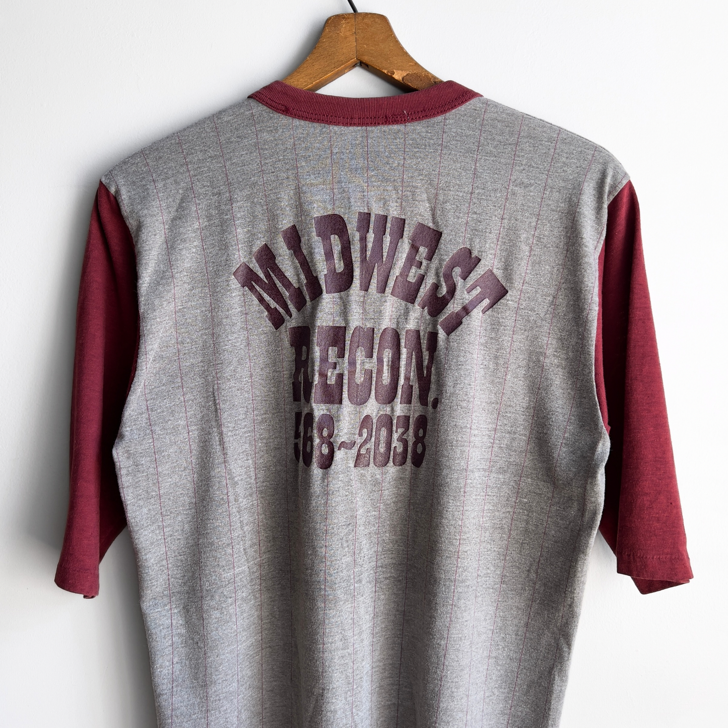 Vintage 1980s The Last Great Act of Defiance Burgundy Raglan Tee - Shop ThreadCount Vintage Co.